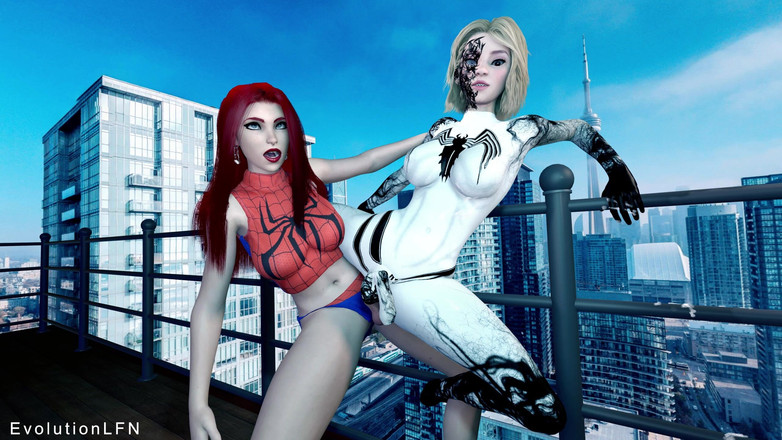 Evolution LFN: Mary jane fickt Anti-venom Gwens schleimiges arschloch
