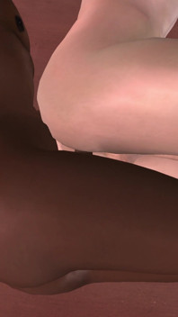 Scène gay animée en 3D - position de la cuillère, proche et intime