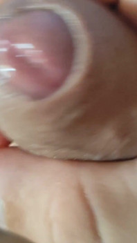 Boy Explores the Super Pre Cum of the Big Cock.
