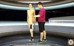 Submissive workout of Julia V Earth with white butt tail in the cosmos.