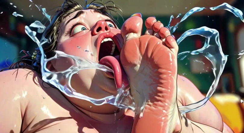 YOUR BEST FANTASY: BBW che lecca ossessivamente i piedi - dipendente e piena di...