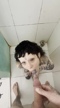 Tattooed Slut Never Stops Halfway Every Drop, Every Time, All the Piss