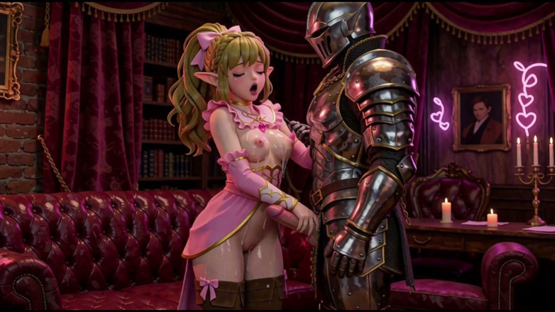 Wertstofsamler: 3D Anime Medival Stripper Masturbates and Fucks Knight