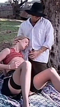 The Farmer Has a Big Cock and Breaks Her Pussy Under the Olive Tree