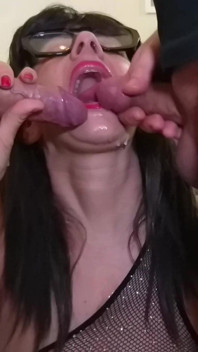 New Bisexual Threesome. MMF. Wife Invites Bisexual Slave for Her Husband. Full Scene. Ep 25231
