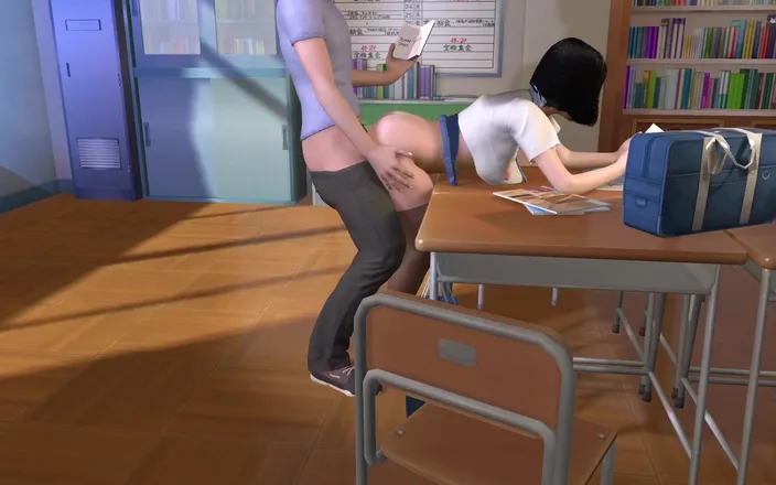 Wraith ward: Asian Girl Studying While Getting Anal | 3D Hentai
