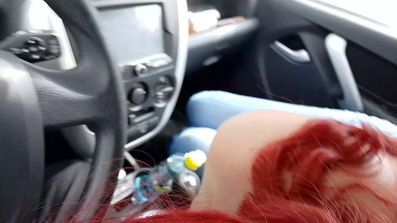 TaigaCouple84: I'm a Russian Slut, Giving a Topless Blowjob in a...