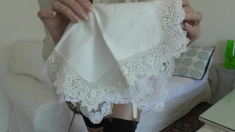 Lady Victoria Valente: Handkerchief Sniffing and Jerk-off Games, Part 1, Lady Victoria Valente