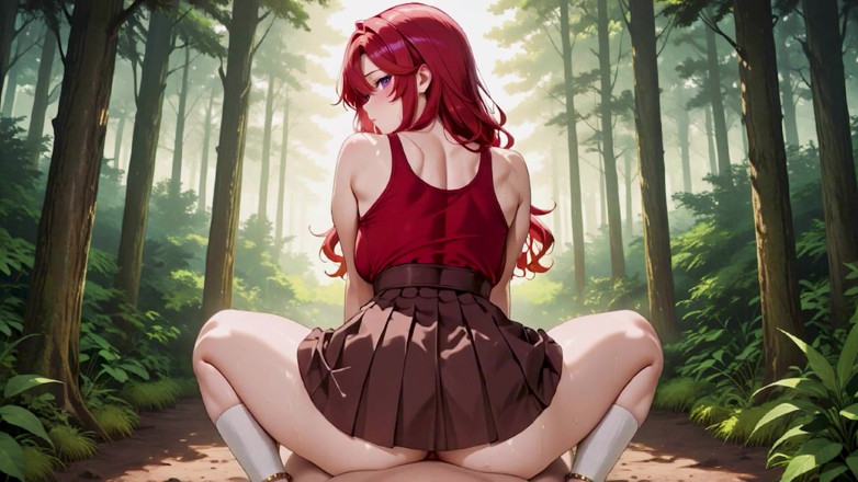 Tay Swift X: Fiery Redhead Bombshell Passionate Forest Fuck – Skirt &amp; White Stockings Dripping