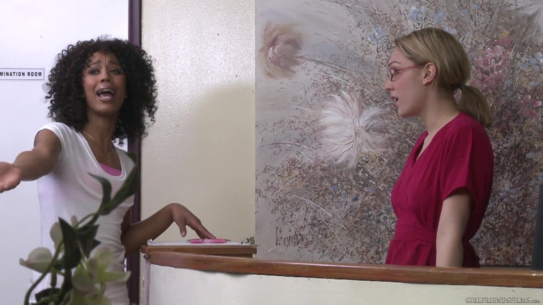 Girlfriends Films: Misty Stone sits on doctors face in exam room