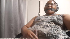 Eleasihle Esma: Black Tgirl Watching Porn and Masturbating Part 1