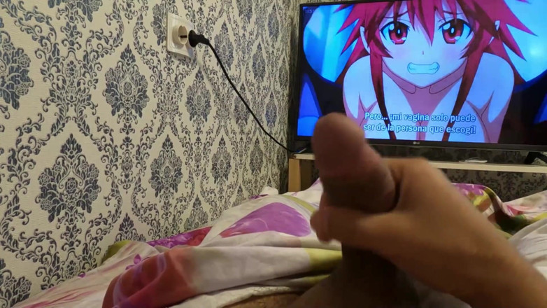 SexMamon: watching cartoons, cumming in bed, beautiful slow motion