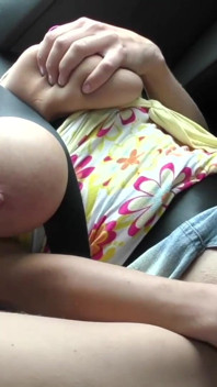 In Car Drive in Centrum Town Watch Porn on My Mobile and Masturbate