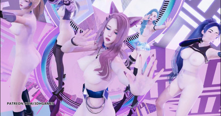 3D-Hentai Games: [MMD] Aespa - Black Mamba KDA Ahri Akali Seraphine Kaisa sexy...