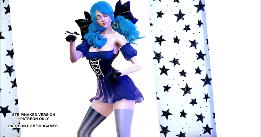 3D-Hentai Games: Bestie - ขอโทษนะ Gwen เต้นเซ็กซี่ K-Pop League of Legends