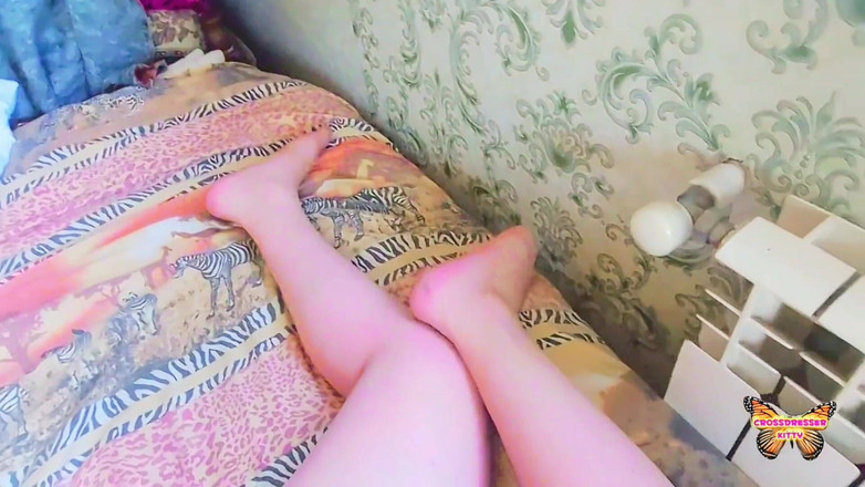 Kitty_Cross: Lovely Femboy Sipping Juice From Striped Straw