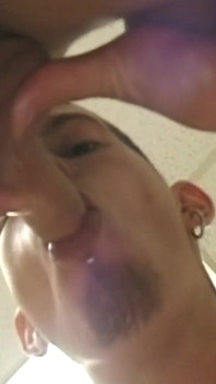 Flexible Mature Hunk Deepthroats Own Throbbing Cock Till Dripping Cum