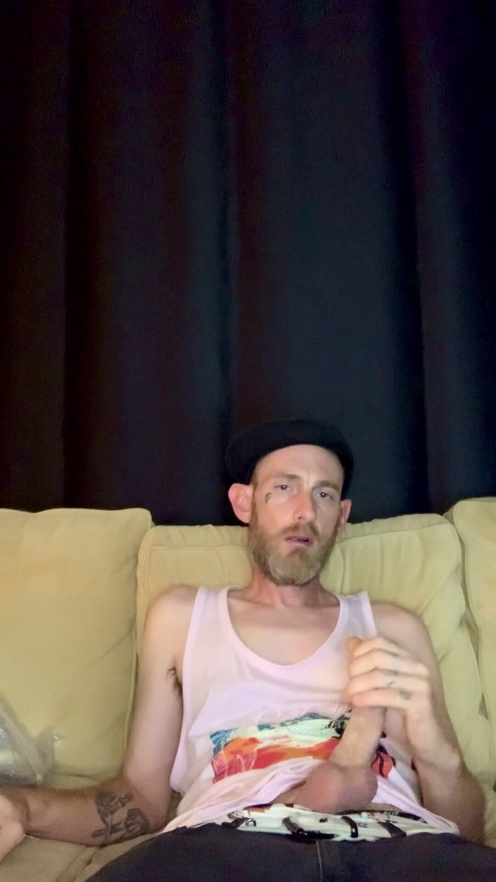 Jack_D_Stranger: Almost Caught Stroking It at the Airbnb on the Couch