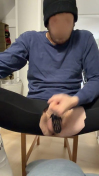 Gooner Flexes and Show Socked Feet for Black Cock