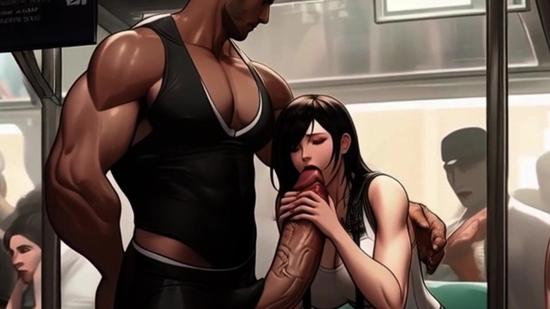 Spicy Toons: Tifa Meets a New Penis on the Train
