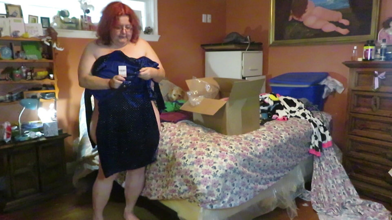 BBW nurse Vicki adventures with friends: Trying on new dresses that came in mail to make...