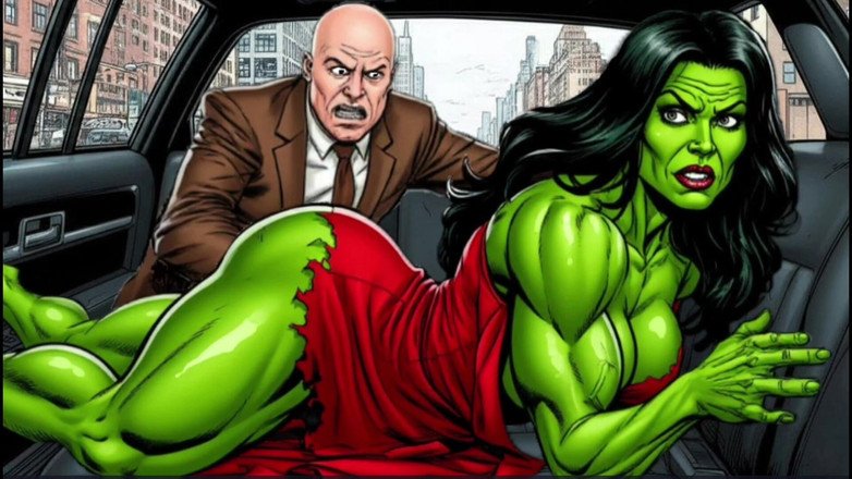 Octopussy Lovers Club: Hon Hulk. Sex i bilen. Vuxen komisk tecknad film.