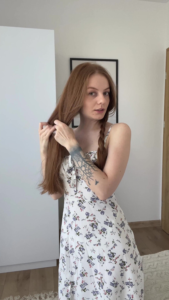 LadyInBad: Shy Redhead Girl with Pigtails Stripes so You Can Show...