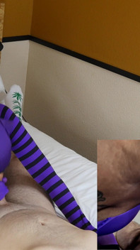 Julia kate viola e nero nylon scopano