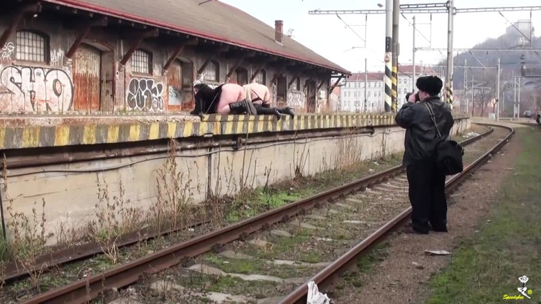 Dirty Doctors Clips: Railway station photoshoot