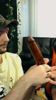 Joyprops stoßen fantasy-dildo, unboxen und blowjob