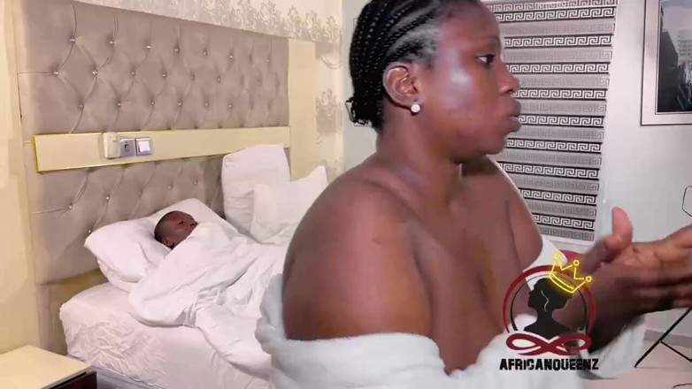 Africankween: African BBW with Huge Ass Enjoys a BBC