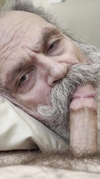 Old Bearded Cocksucker Takes Huge Load Straight Down His Gullet
