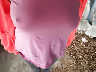 Bouncy Tits Action: Completely Naked Tit Ass and Pussy Spanking in the Hut