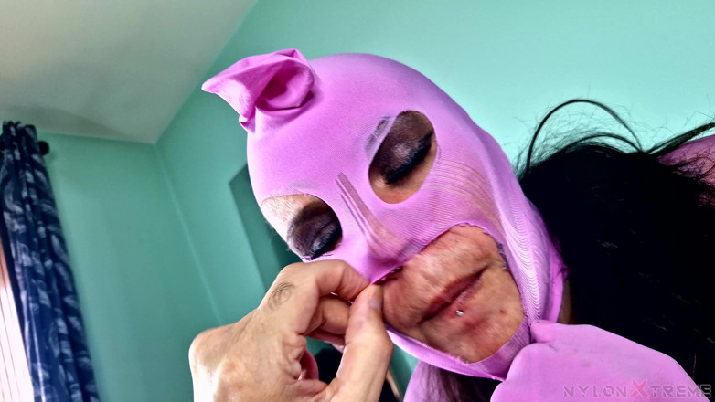 Nylon Xtreme: POV Katy Kat Pink Nylon Obciąganie obciąganie