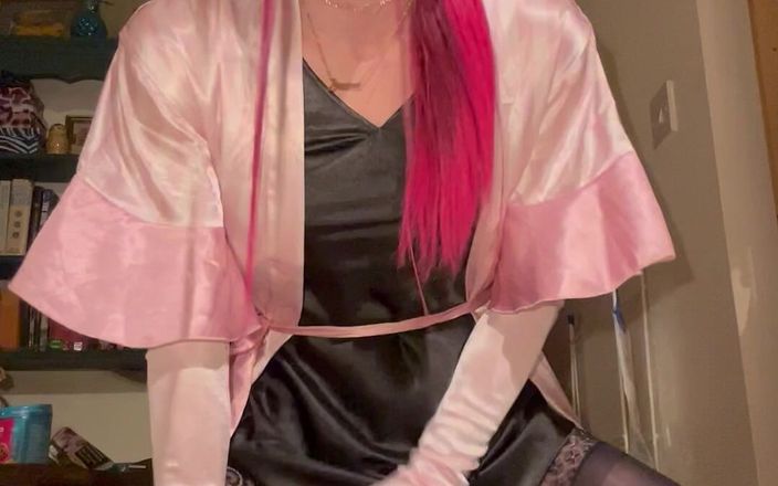 Jessica silk: Jess seide reitet dildo
