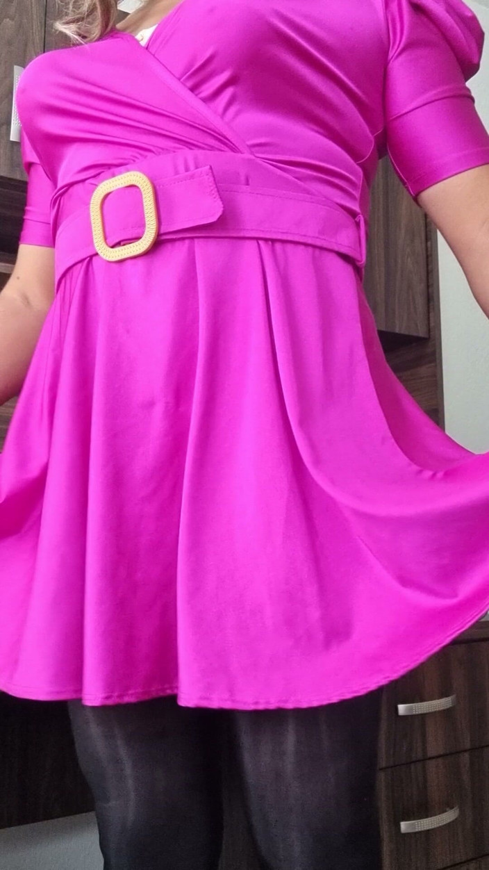 Sexy shinny clothes: Sexy Naughty Lady's Pink Dress