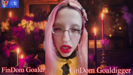 FinDom Goaldigger: Jerking off goof transformation for big red lips
