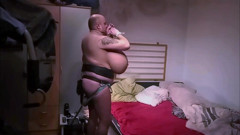 Huge Dildo Is Pushed Deeper Into the Ass by Rubber Bands. BDSM Selfbondage. Trans Big Tits Cup-z Anal Fuck Extreme Deep thumbnail