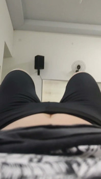 White Girl Training in Leggings Marking Her Pussy