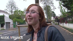 La France a Poil: Pretty young and small titted readhead slut banged and sodomized...