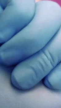 Asmr Video- Hot Sounding - Blue Nitrile Gloves Fetish Close up Video