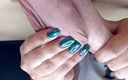 Latina malas nail house: Verde unhas gloryhole provocando e puxando