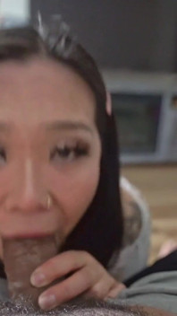 Blowjobs Before Bed Are Very Important Asian Sucking Dick Sloppy Huge Cumshot