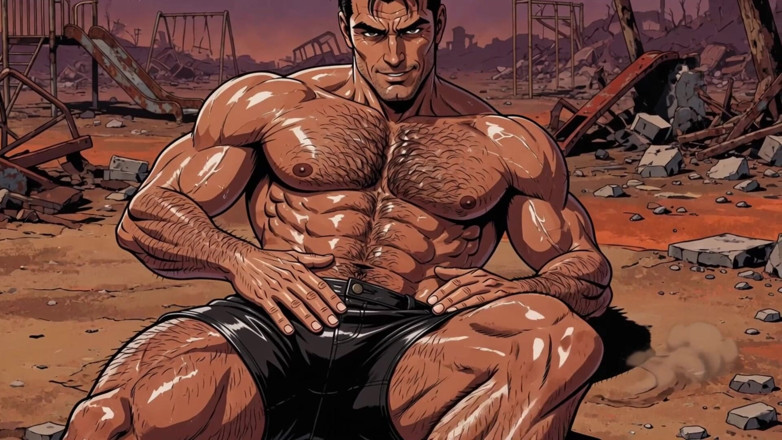 Erotic Man: 야외에서 핫한 남자 애니메이션