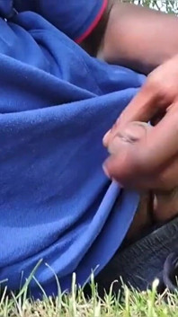 Nata4sex Stroking My Big Black Dick Outdoors Dirty Talk Cumshot