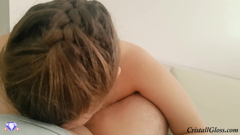 Cristall Gloss: Milf in visnetten pijpbeurt en neukpartij pov