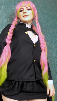 Mitsuri Kanroji Crosses Legs and Teases You with Her Big Ass