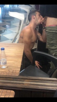 Flashback - Hector Sucking Carlos’s Cock in the Middle of a Bar