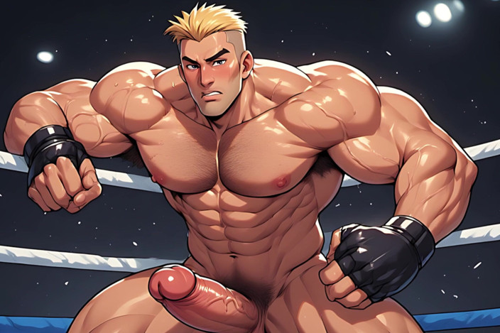 Erotic Man: Ken Masters nackter fighter (ai)