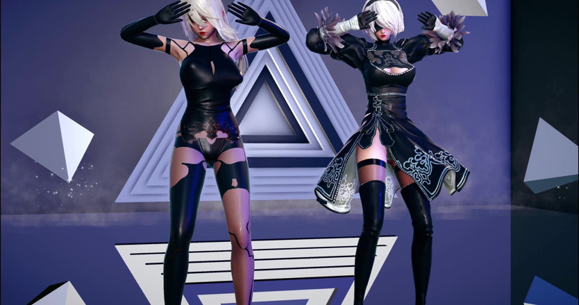 3D-Hentai Games: Dreamcatcher - Odd eye สตริปทีส Nier Automata 2B 2A